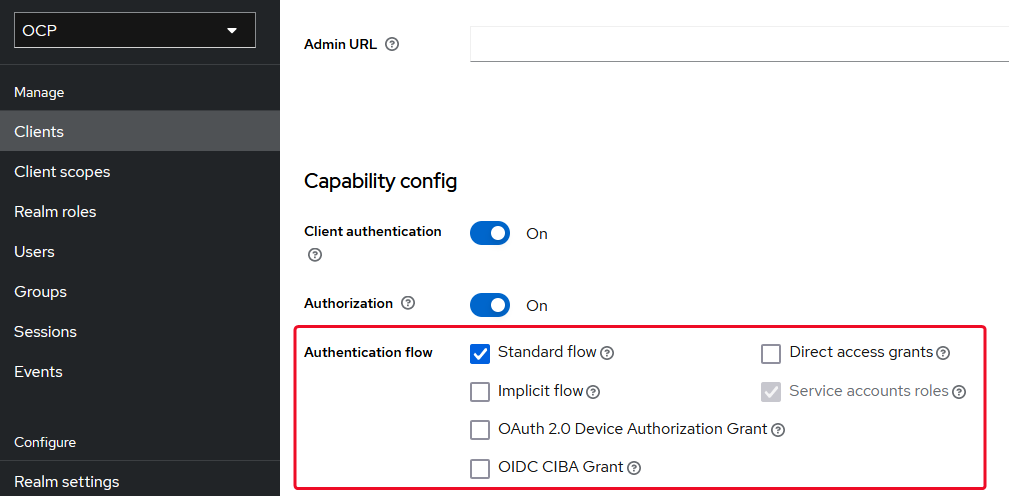 The authorization grant type