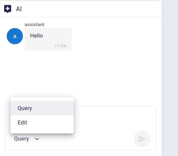 ai chat conversation mode selector