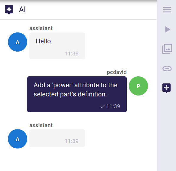 ai chat response bubble