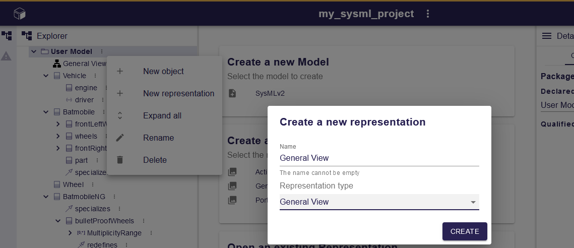 General View Diagram Creation