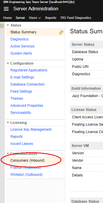 IBM Jazz Team Server Consumers