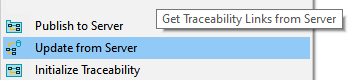 Update from Server Menu