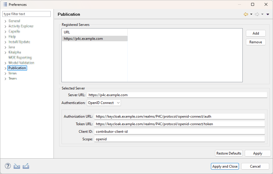 Publication For Capella Preference Page