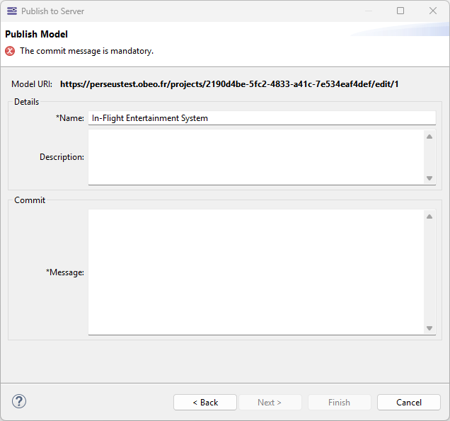 Publication For Capella Publish - Select Server