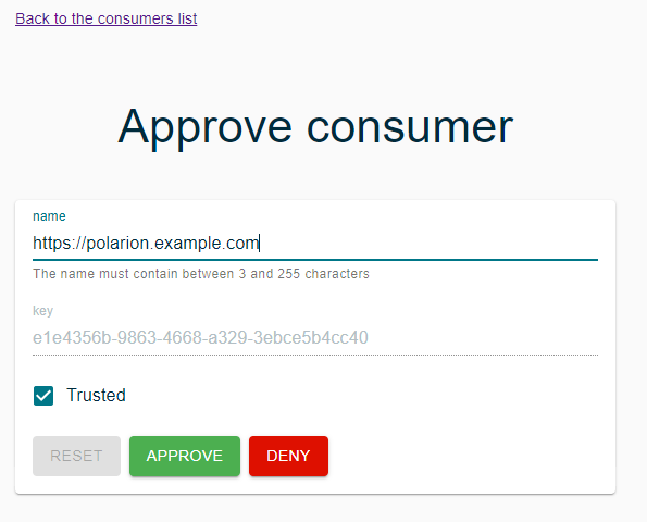 Edit provisional OAuth consumer
