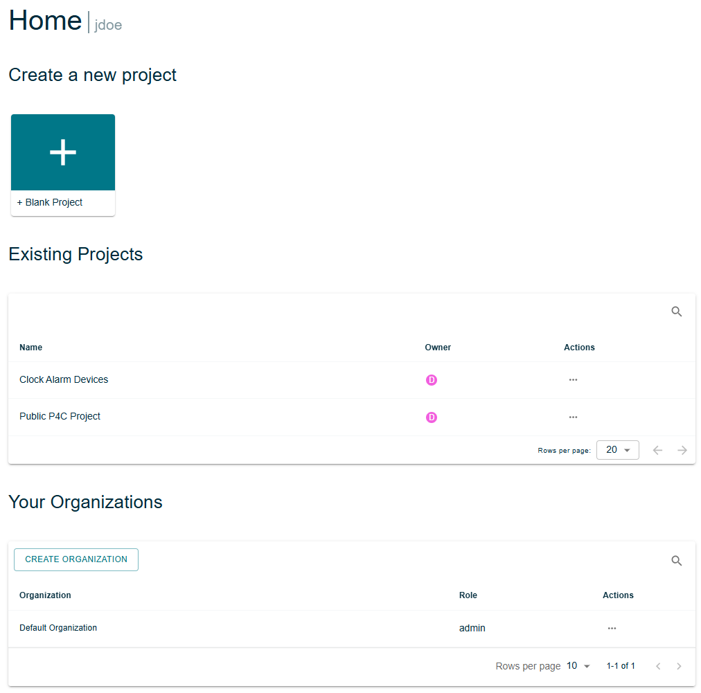 Home page