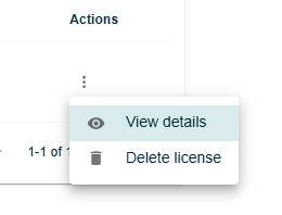 License Details Action