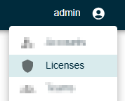 Licenses Menu