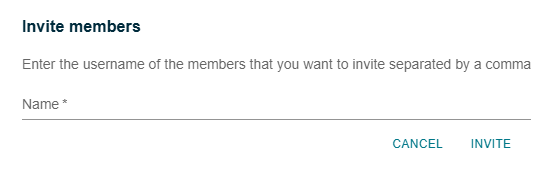 Invite a user