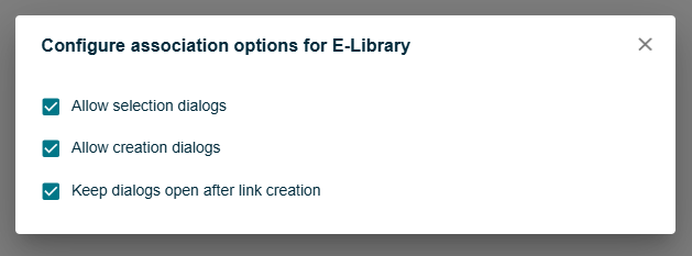 Association Options