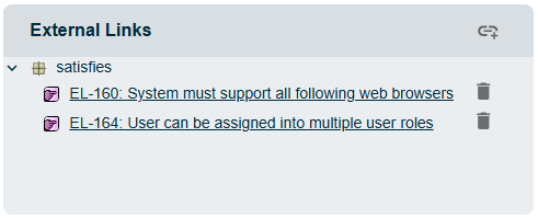 External Links Panel