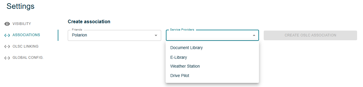 Service providers list