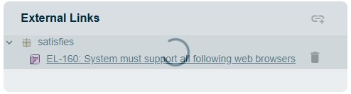 OSLC Link Deletion in progress
