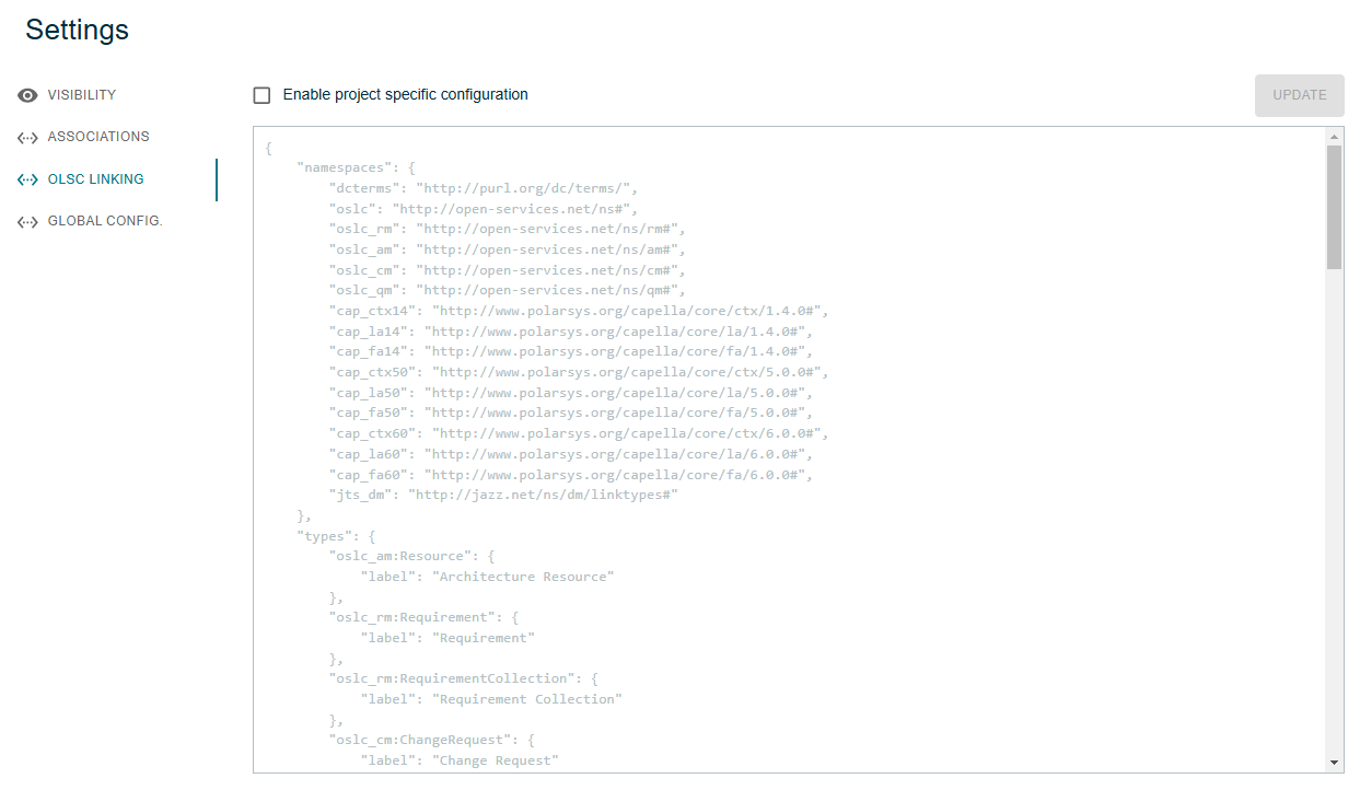 Project Linking Configuration