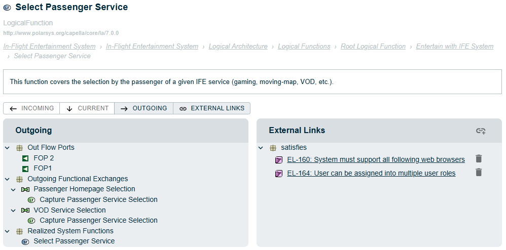 Model objet with semantic browser