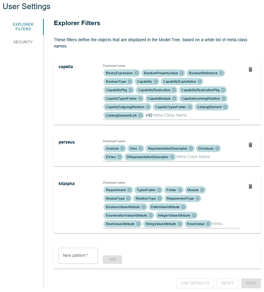 Explorer Filters