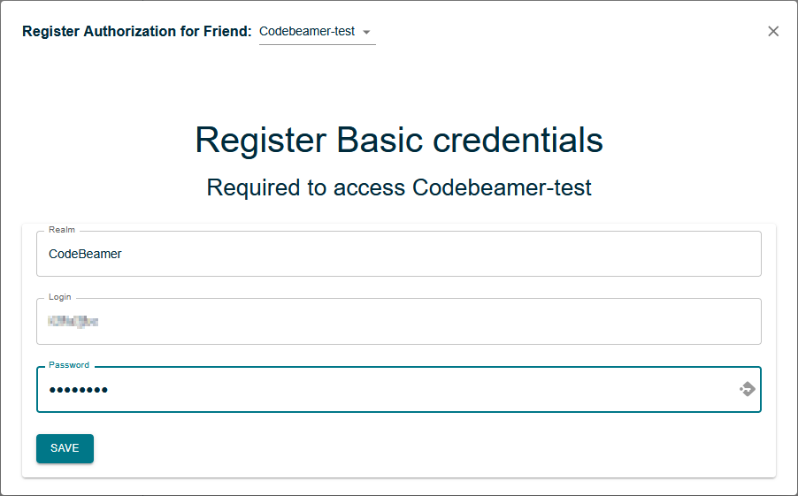 CodeBeamer Credentials Registration