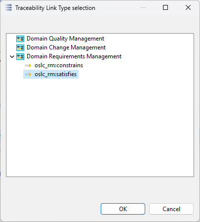 link type selection