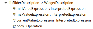 Slider description in the View DSL