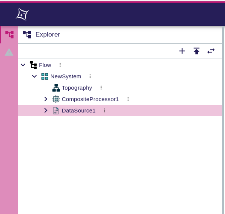 Workbench Left panel Explorer