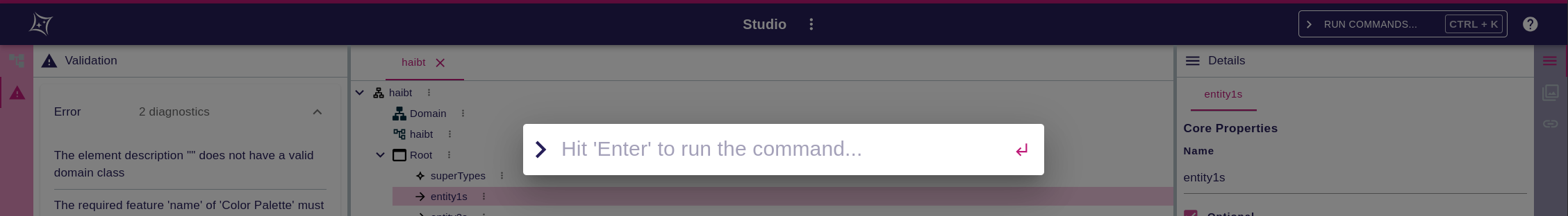 Workbench Toolbar