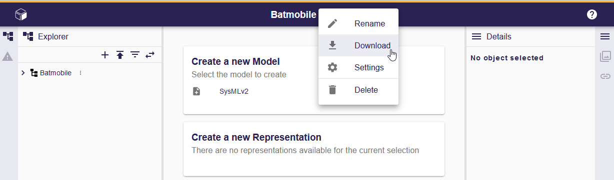 Download Project from the Project Workbench