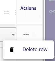 Row action menu