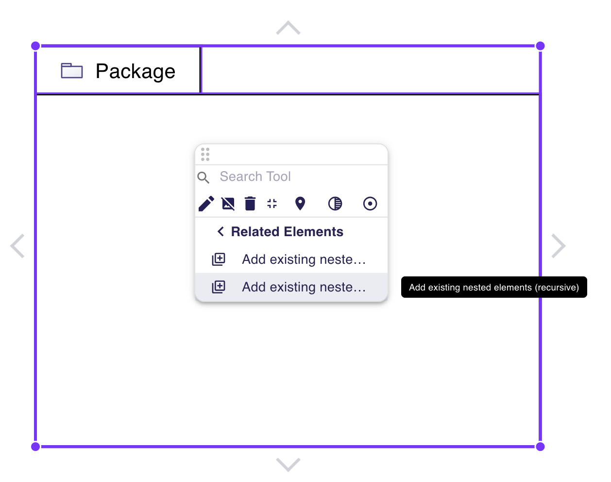 Add existing elements