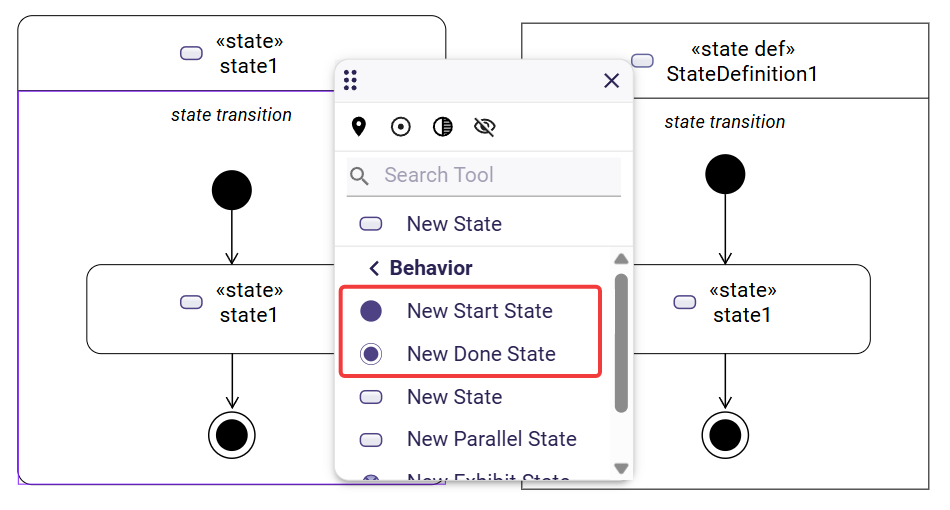 Tool to create a start and done