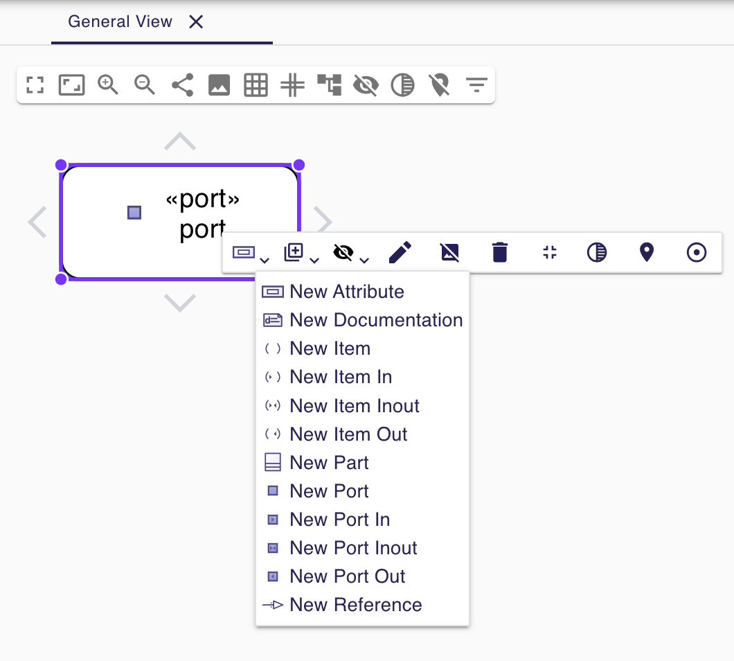 Create Items and Parts in Port and PortDefinition