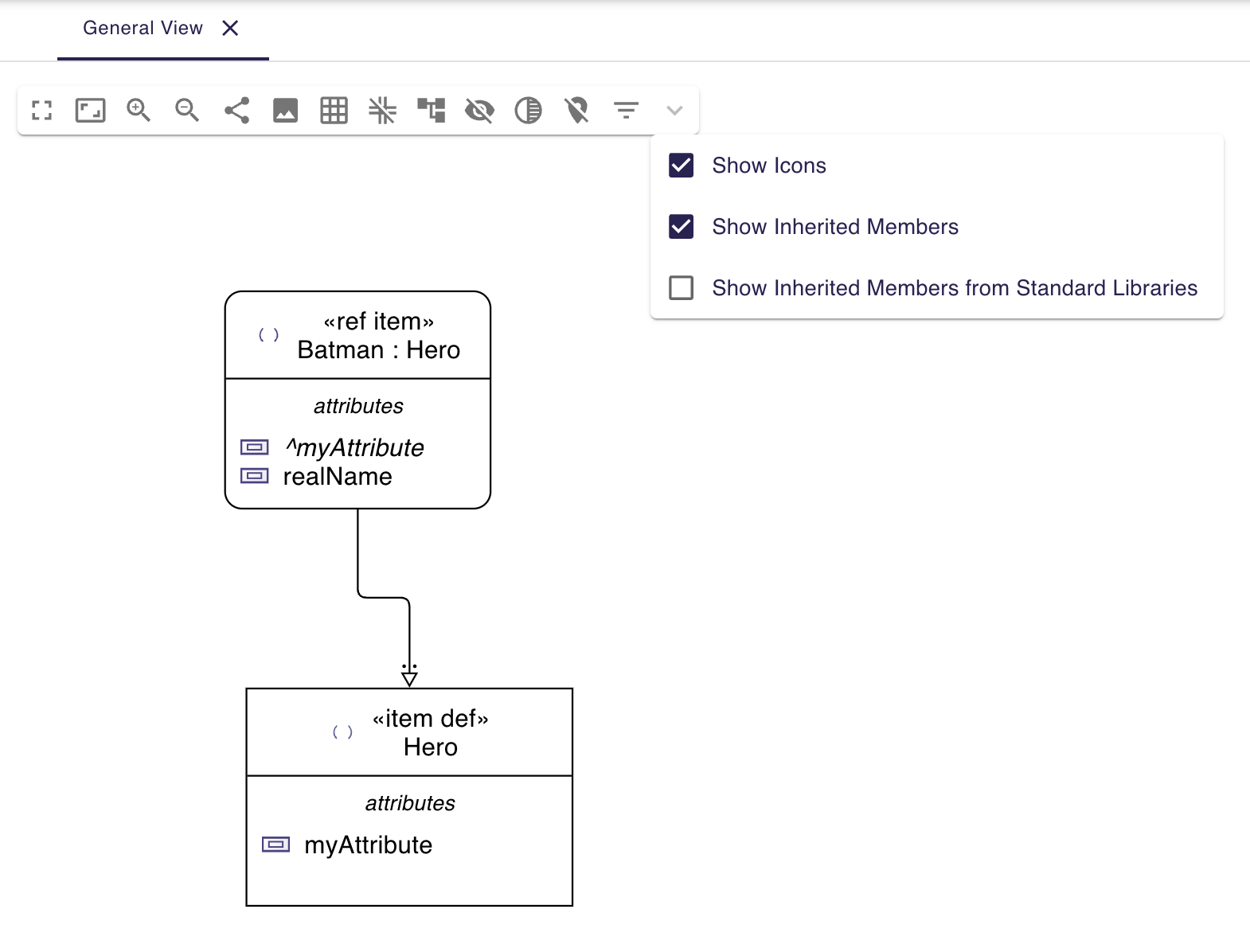 Show/Hide Inherited Members in Diagram