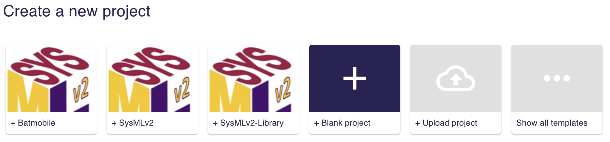 Create a New Project