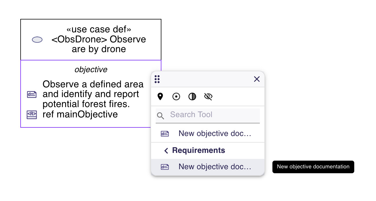 Documentation inside objective compartment