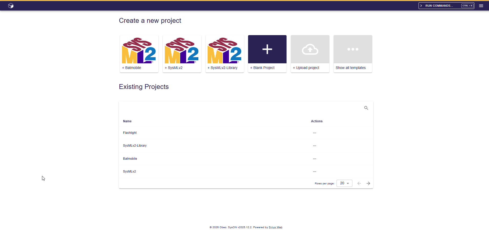 Projects Browser