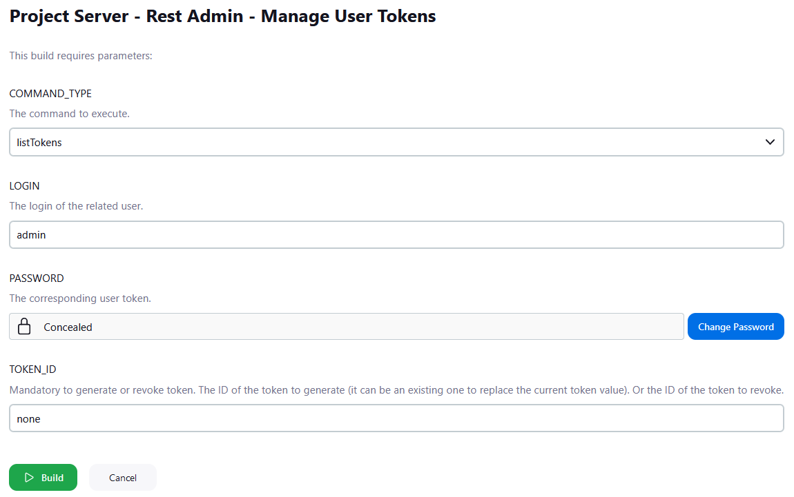 13. View ServerManagement ManageUserTokens