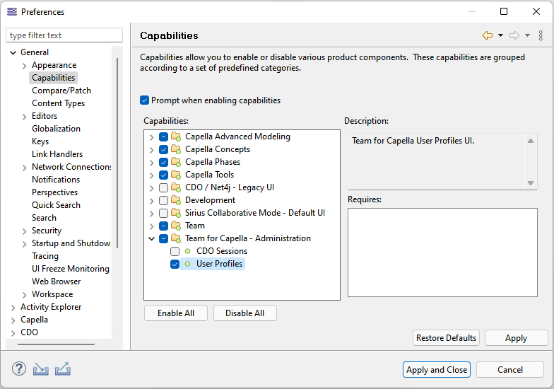 11. Access Control (User Profiles) t4cuserprofilecapability