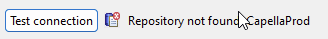 test connection repo not found