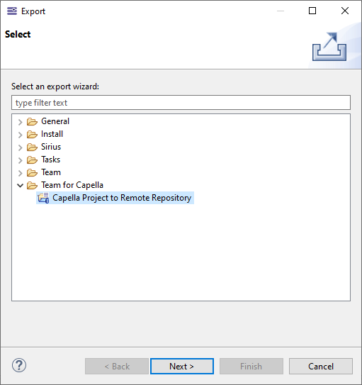 02. Export Import to from the Capella Team Server html 17300fc2